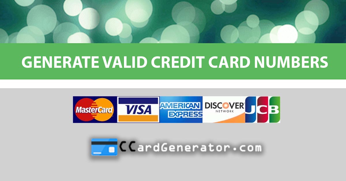 List of Credit Card Numbers Generated from